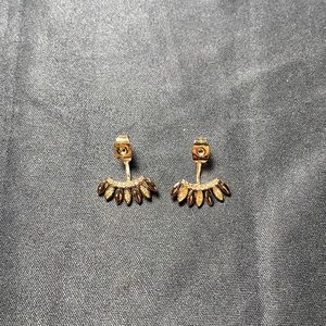 LC Lauren Conrad rose gold tone earring jackets.